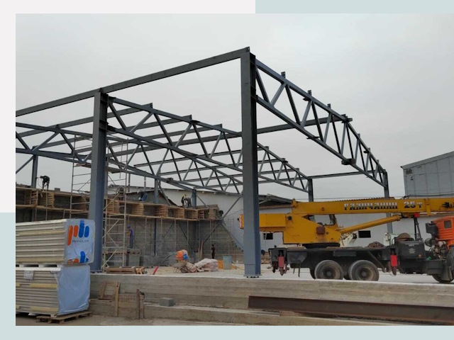 Строительство цехов в Кольчугине