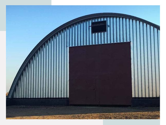 Бескаркасные ангары в Кольчугине