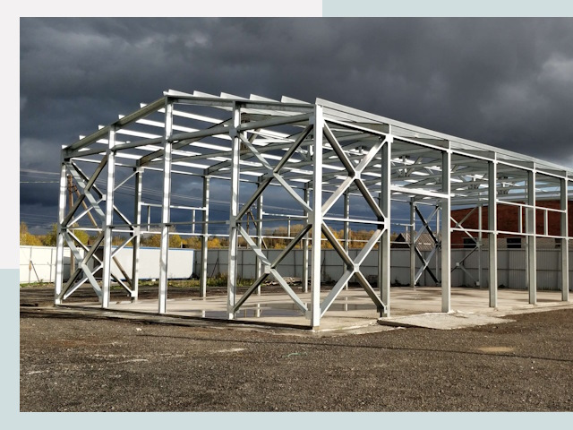 Двускатные ангары в Кольчугино от 610 руб. за квадрат