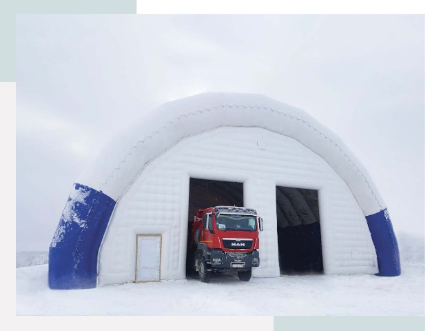 Мобильные ангары в Кольчугине