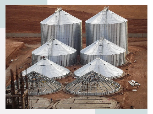 Строительство зерновых силосов в Кольчугине