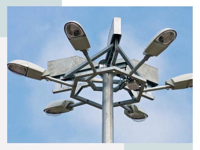 Монтаж осветительных мачт в Кольчугине