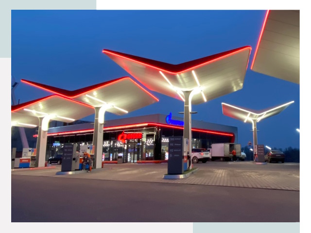 Навесы для АЗС в Кольчугине