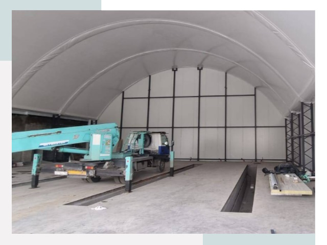 Внутреннее оснащение ангаров в Кольчугине