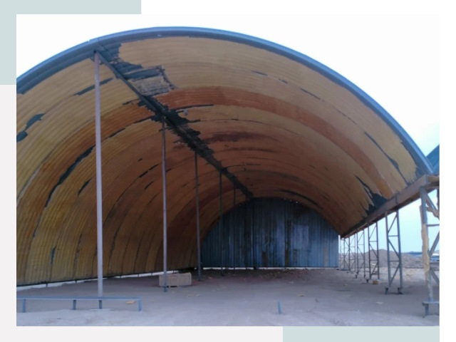 Реконструкция ангаров в Кольчугине