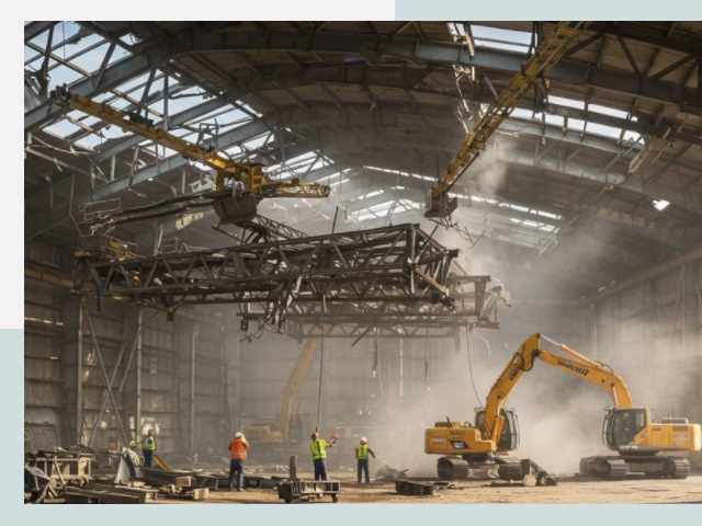 Демонтаж ангаров в Кольчугине от 610 руб. за м²