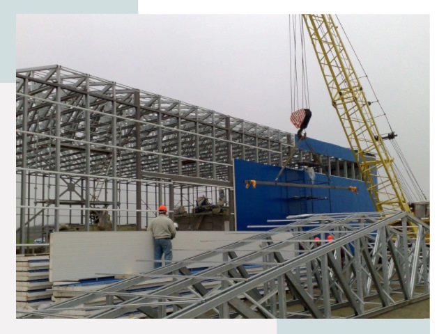 Монтаж ангаров в Кольчугине